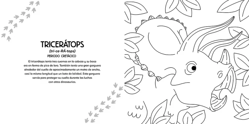 Aprende y colorea: Dinosaurios