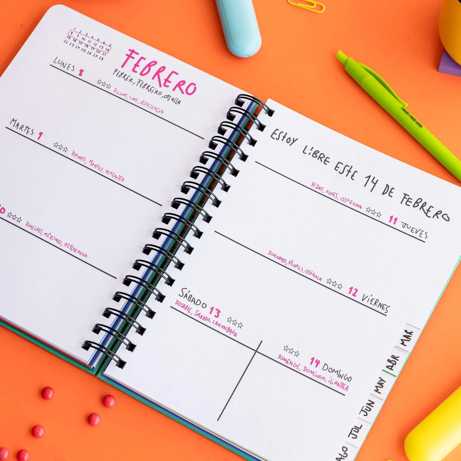 Agenda escolar semanal 2026-2027 La de Girona