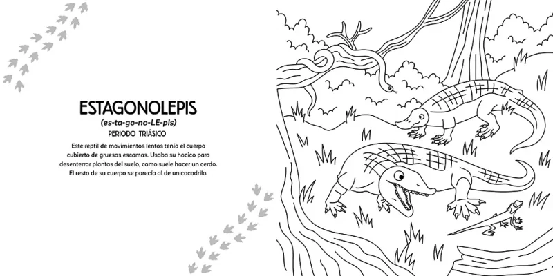 Aprende y colorea: Dinosaurios