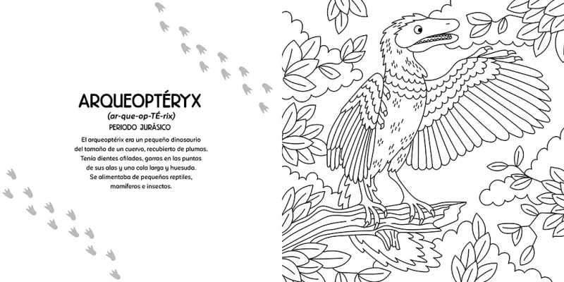 Aprende y colorea: Dinosaurios
