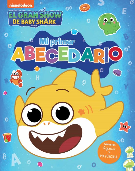 Mi primer abecedario Baby Shark (con letra ligada y mayúscula)