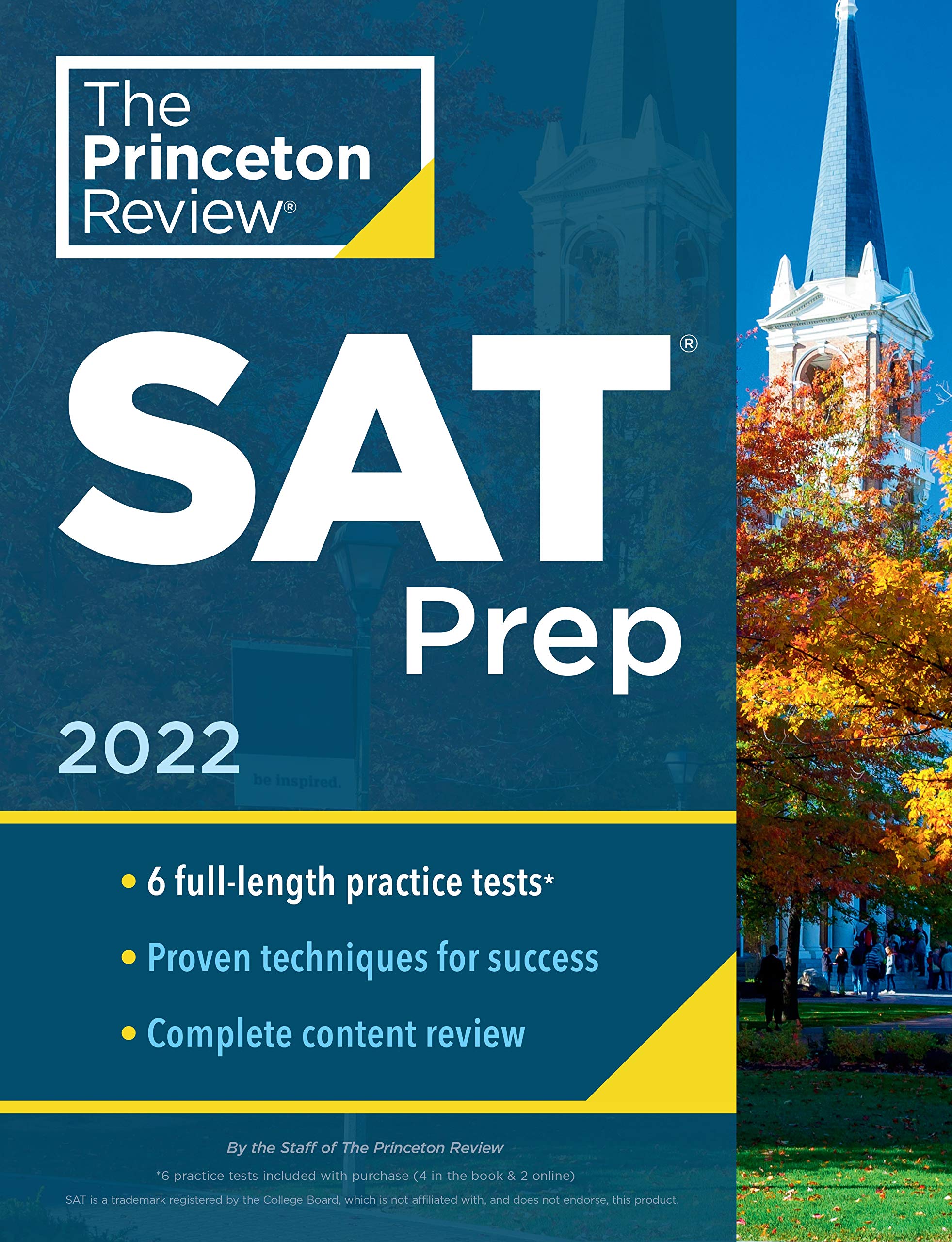 Princeton Review SAT Prep 2022: 6 Practice Tests + Review & Techniques + Online Tools