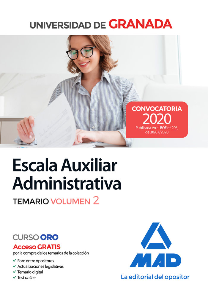 Escala Auxiliar Administrativa de la Universidad de Granada. Temario volumen 2