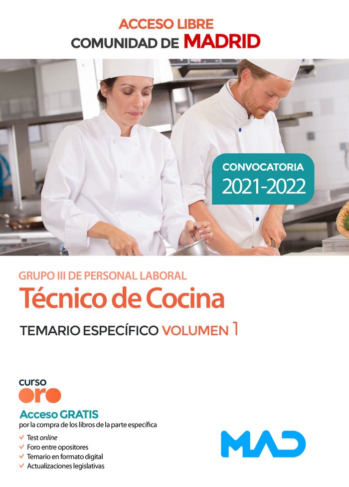 TECNICO COCINA COMUNIDAD MADRID ACCESO LIBRE).