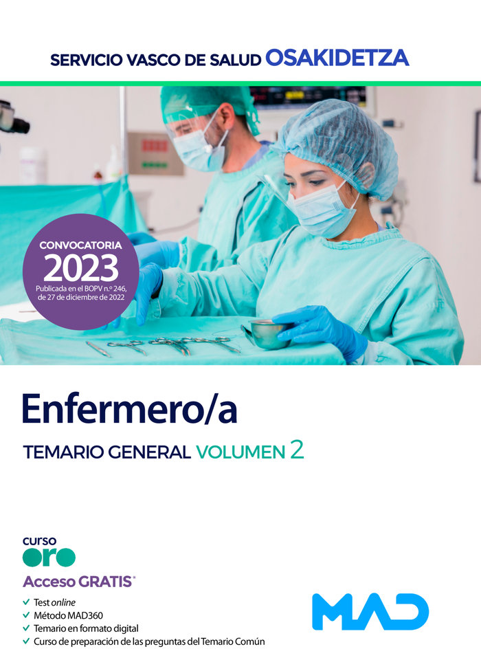 Enfermero/a de Osakidetza-Servicio Vasco de Salud. Temario General volumen 2