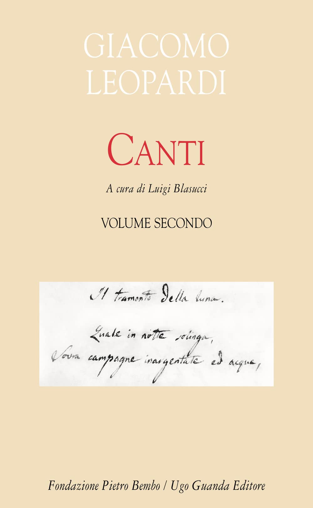 Canti (Vol. 2) (Biblioteca di scrittori italiani)