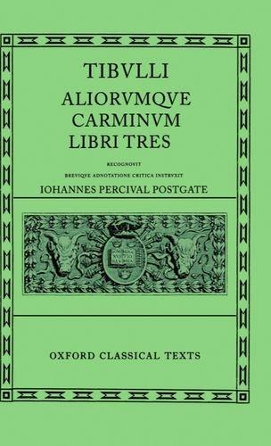 Aliorvmqve, Carminvm. Libri tres. (Ed de Iohannes Percival Postgate)