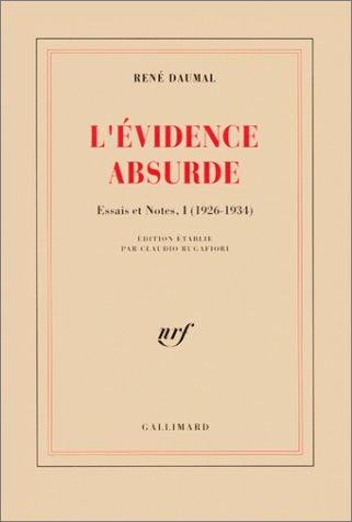 L'évidence absurde