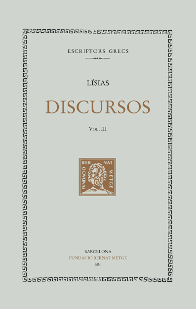 Discursos, vol. III i últim