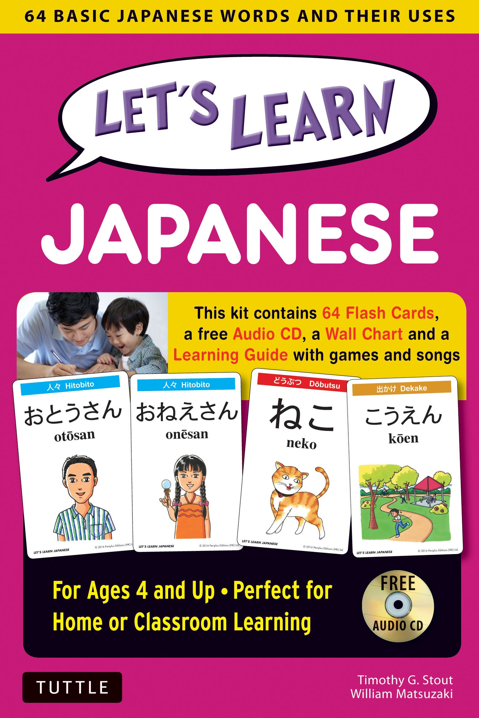 Let's Learn Japanese Kit: 64 Basic Japanese Words and Their Uses (Flashcards, Audio CD, Games & Songs,