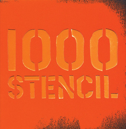 1000 stencil. Argentina graffiti