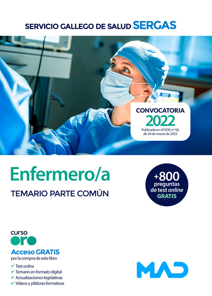 ENFERMERO/A SERVICIO GALLEGO SALUD TEMARIO PARTE COM