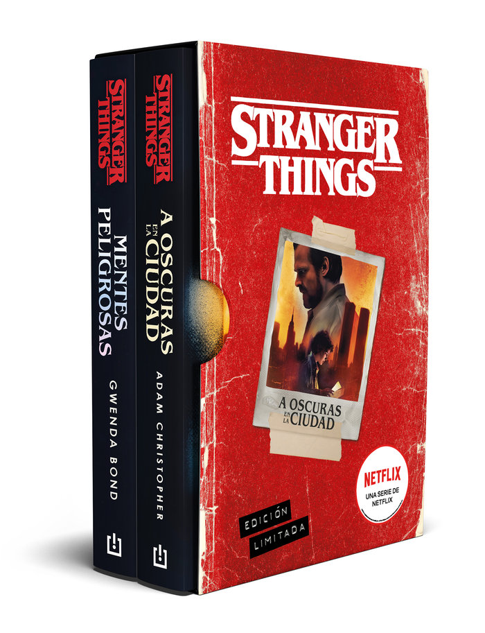 ESTUCHE STRANGER THINGS CONTIENE A OSCURAS EN LA CIUDAD Y M