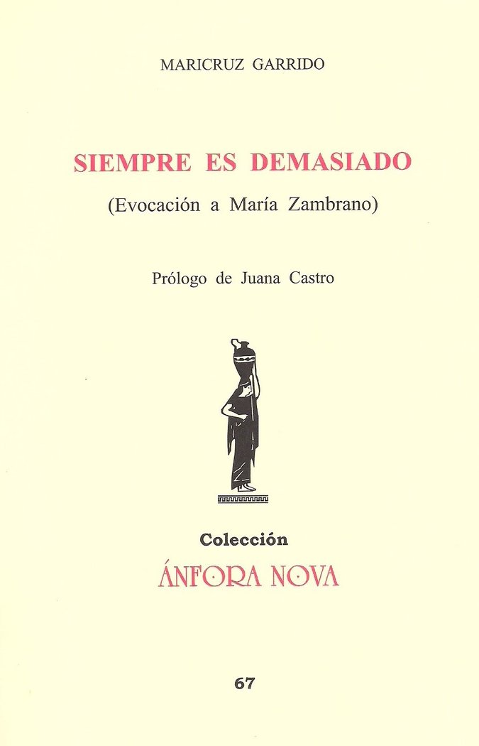 Siempre es demasiado (Evocación a María Zambrano)