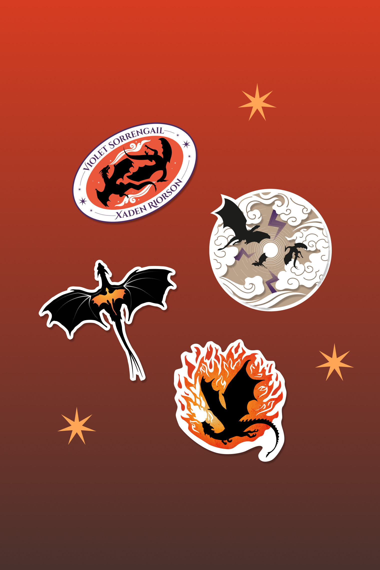 Stickers Alas de Hierro Rebecca Yarros