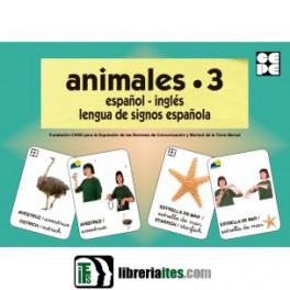 Animales 3. Español. Inglés. Lengua de signos Española