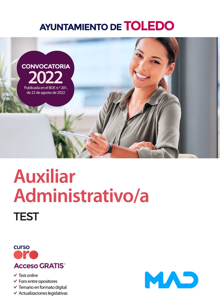 Auxiliar Administrativo/a del Ayuntamiento de Toledo. Test