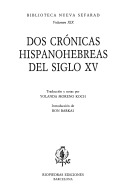 Dos crónicas hispanohebreas del siglo XV. (Trad y notas de Yolanada Moreno Koch)