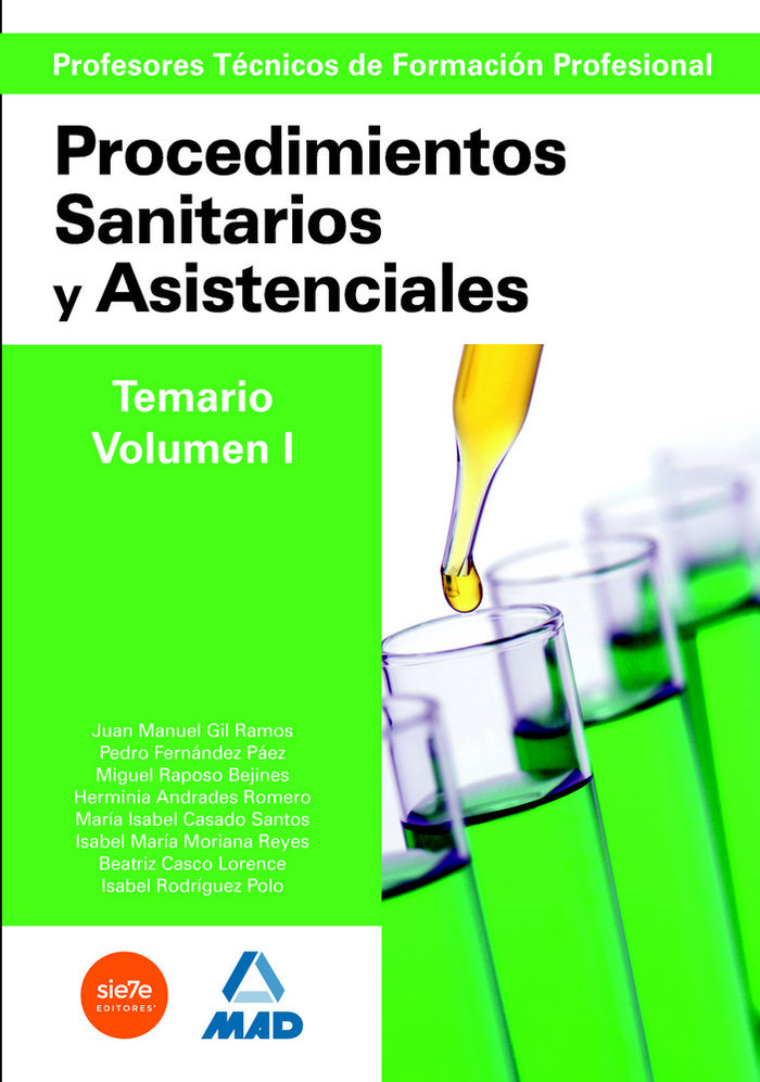 Cuerpo de profesores técnicos de formación profesional. Procedimientos sanitarios y asistenciales.Vo