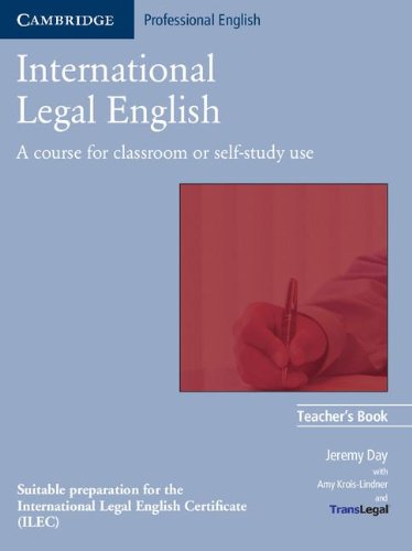 International Legal English Teacher's Book (3rd Edition)