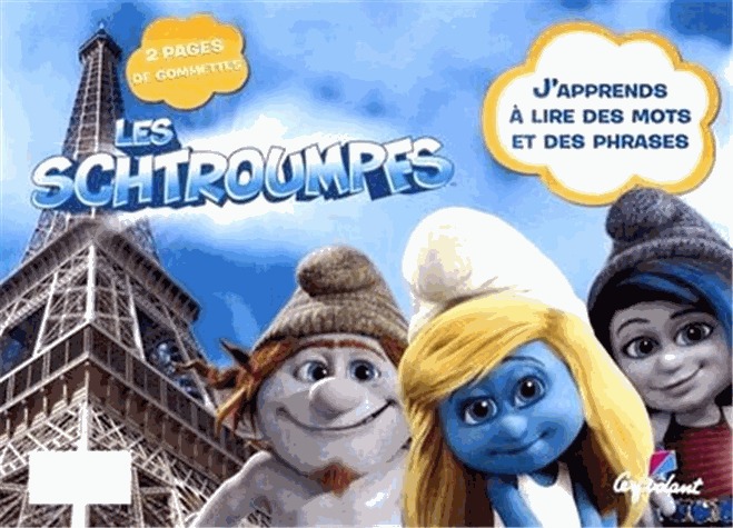 Les Schtroumpfs. J'apprends à lire des mots et des phrases (2 pages de gommettes)