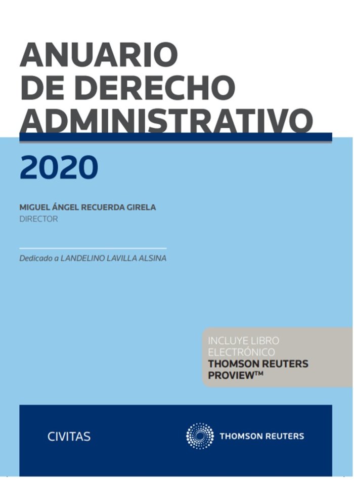 Anuario de Derecho Administrativo 2020 (Papel + e-book)