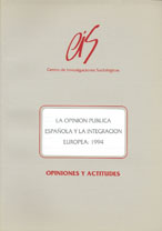 La opinión pública española y la integración europea, 1994