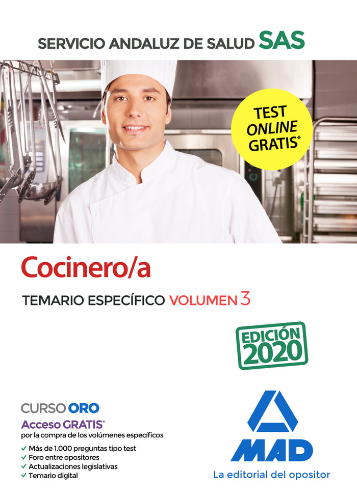 Cocinero/a del Servicio Andaluz de Salud. Temario específico volumen 3