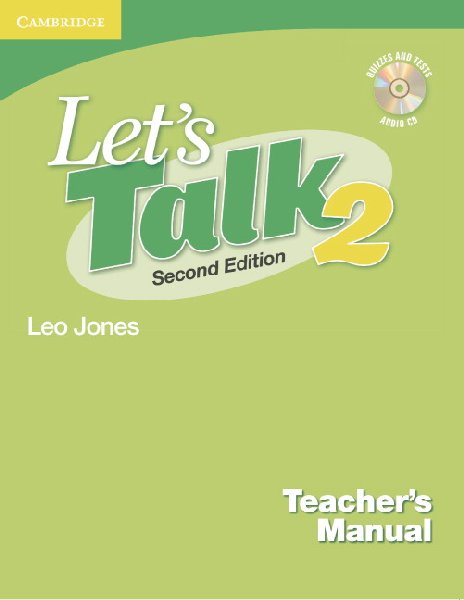 Let's Talk 2 Teacher's Manual + Audio CD