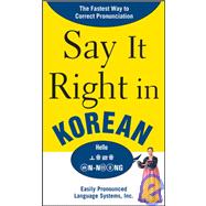 Say It Right In Korean