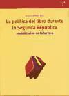 La política del libro durante la Segunda República: socialización de la lectura