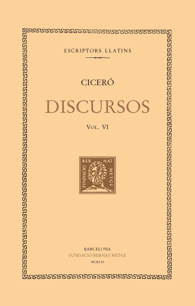 Discursos, vol. VI: Segona acció contra Verres: Els suplicis