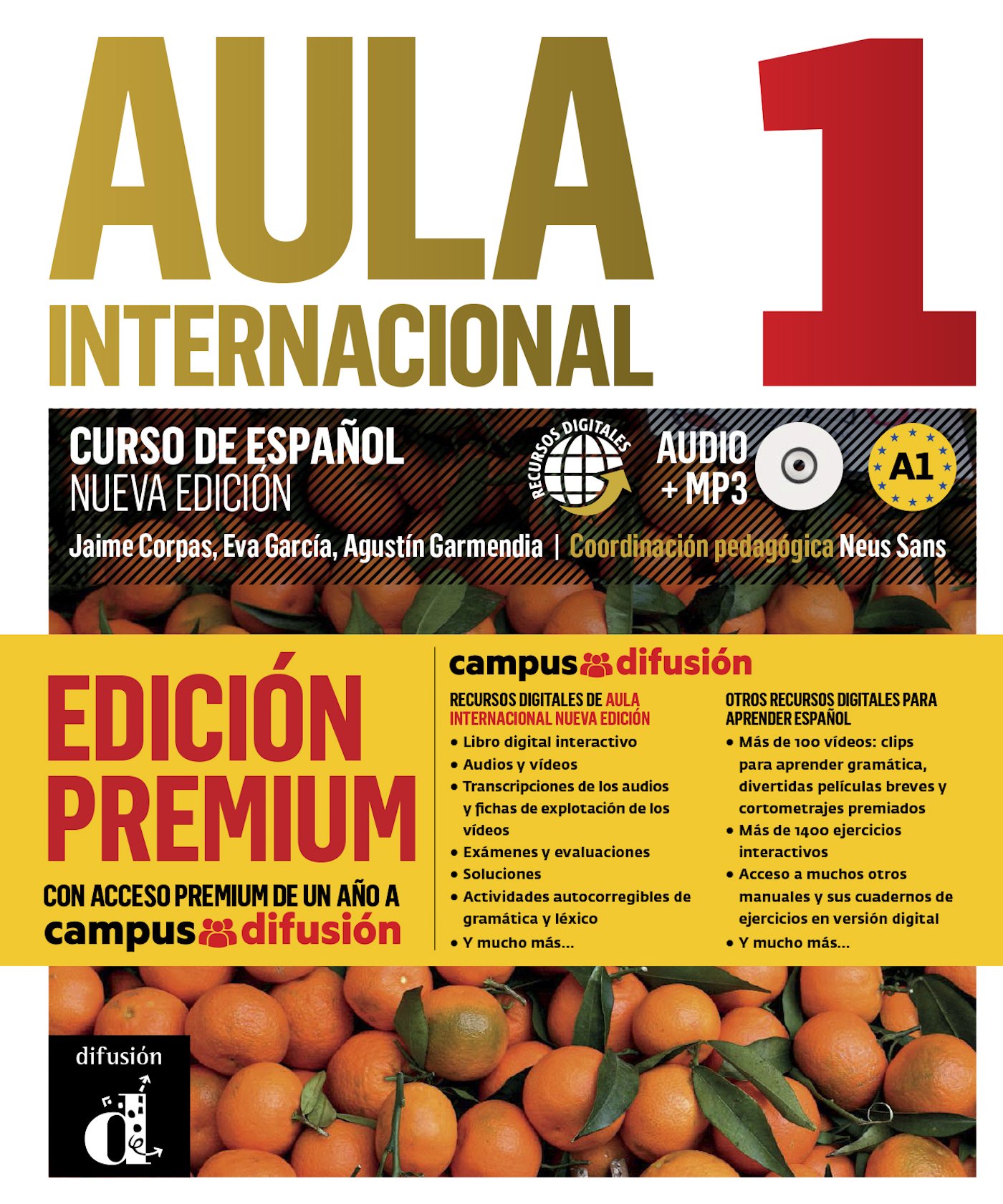 Aula internacional 1 (A1) Nueva edición. Libro del alumno + CD MP3 + Acceso Premium a Campus Difusión