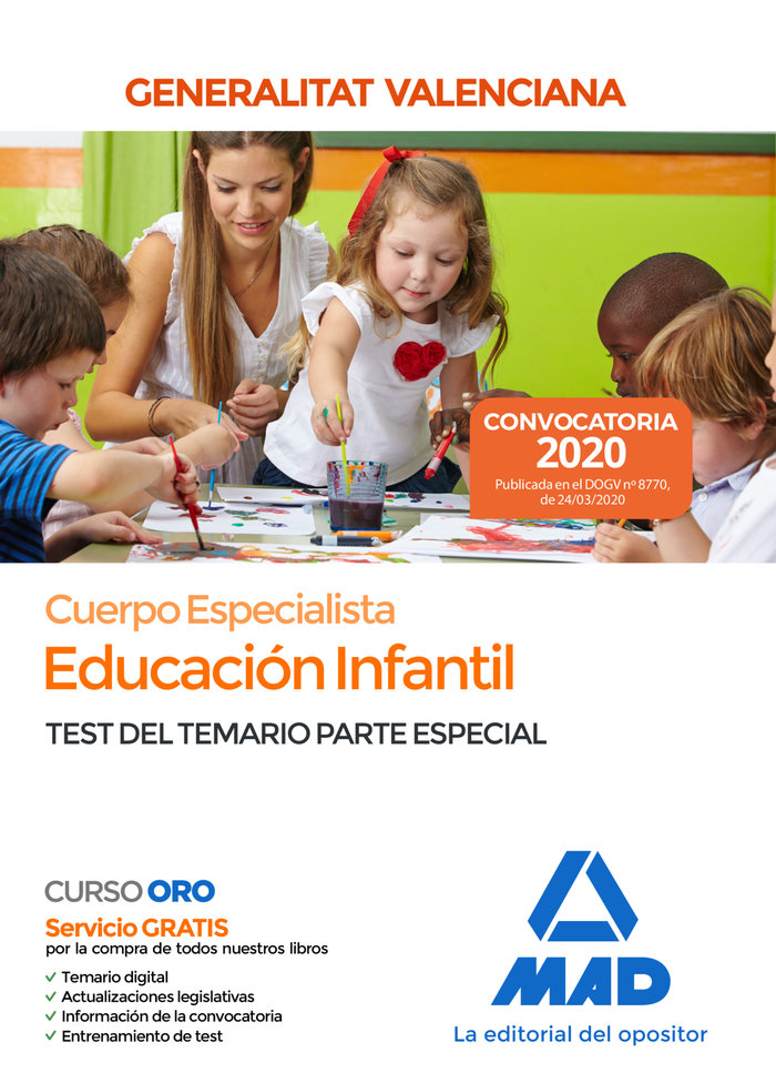 Cuerpo Especialista en Educación Infantil de la Administración de la Generalitat Valenciana. Test de