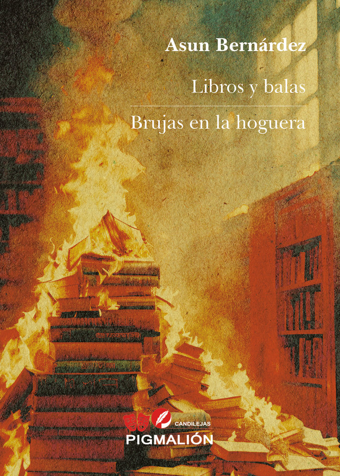 LIBROS Y BALAS BRUJAS EN LA HOGUERA