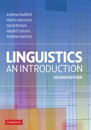 Linguistics. An introduction