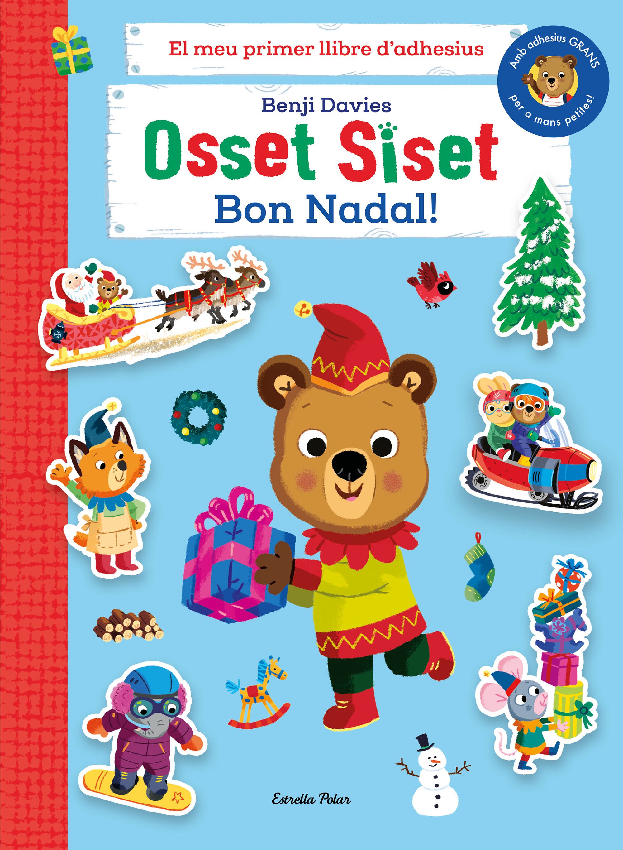 Osset Siset. El meu primer llibre d'adhesius. Bon Nadal!