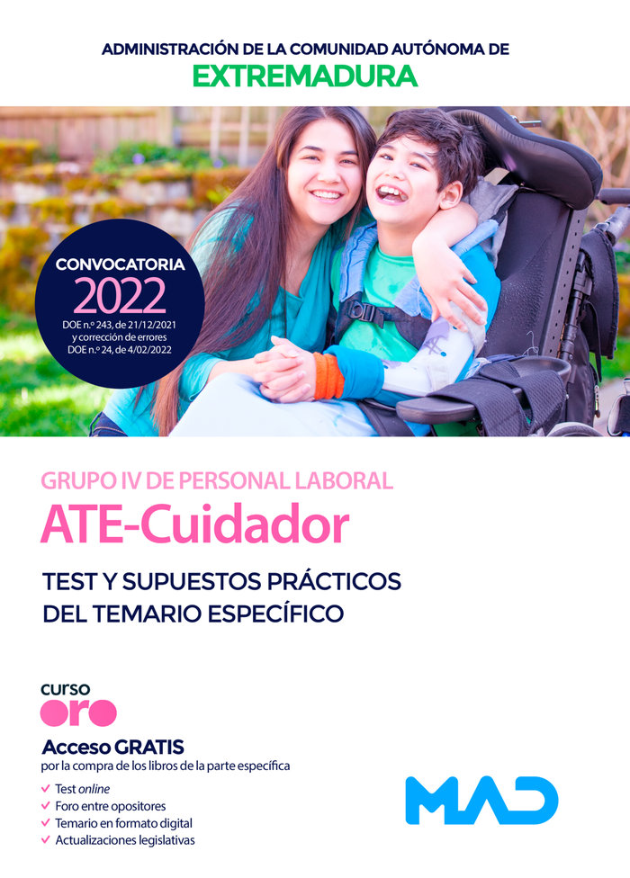 ATE CUIDADOR ADMINISTRACION COMUNIDAD AUTONOMA TEST Y SUPES