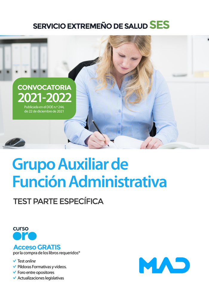 GRUPO AUXILIAR FUNCION ADMINISTRATIVA SES TEST PARTE ESPECI