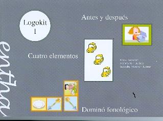 Logokit 1. Cuatro elementos. Dominó fonológico