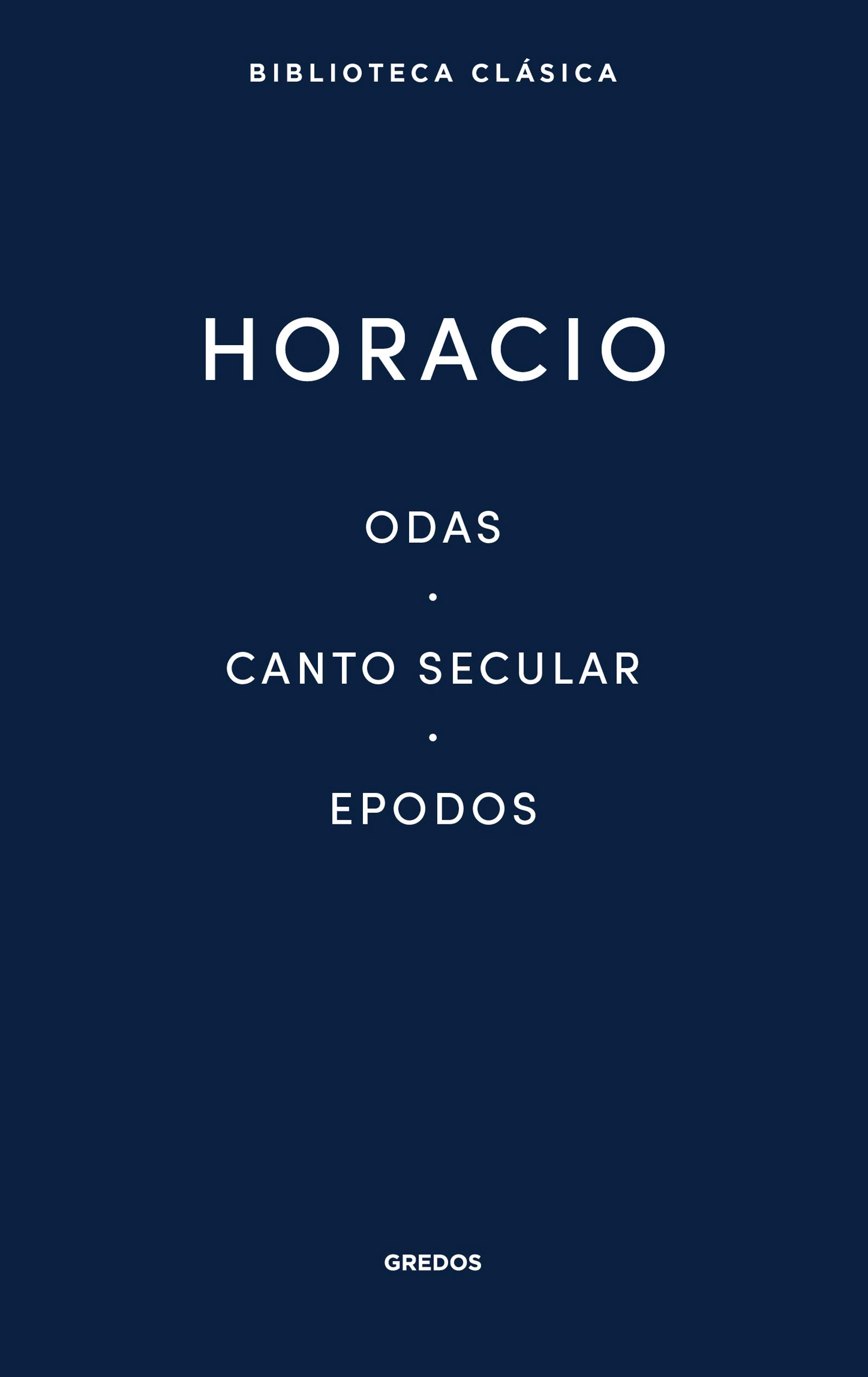 Odas, canto secular y épodos