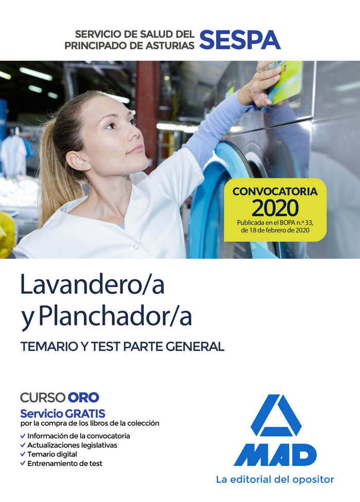 Lavandero/a y Planchador/a del Servicio de Salud del Principado de Asturias (SESPA). Temario y test