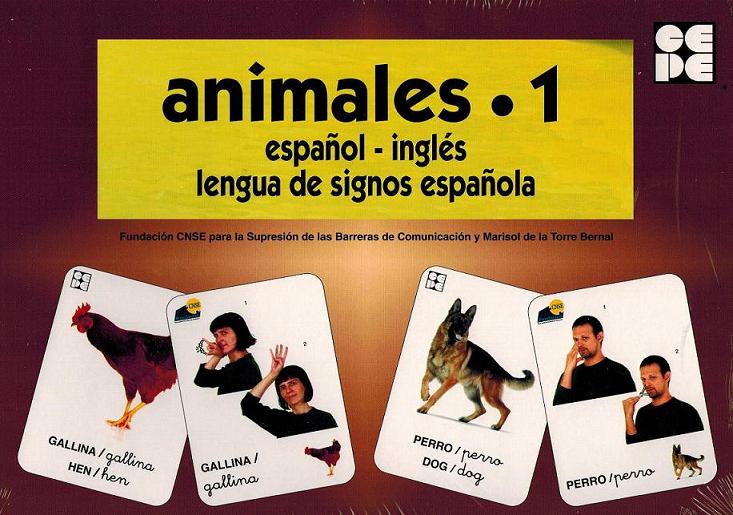 Animales 1. Español-Inglés. Lengua de signos española