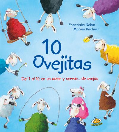 10 ovejitas. Del 1 al 10 en un abrir y cerrar...de ovejas