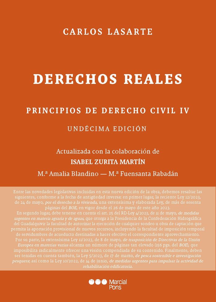 PRINCIPIOS DE DERECHO CIVIL TOMO IV DERECHOS REALES 11º ED