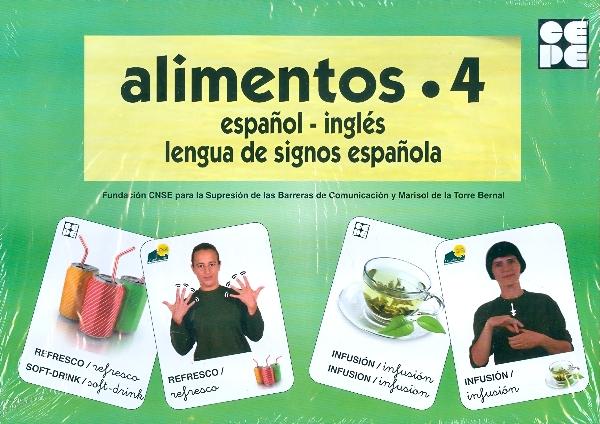 Alimentos 4 : Español - inglés. Lengua de signos española