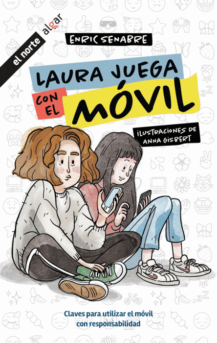 Laura juega con el móvil