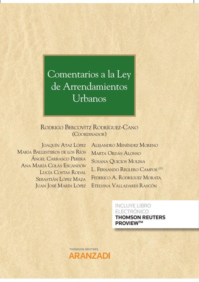 Comentarios a la Ley de Arrendamientos Urbanos (Papel + e-book)