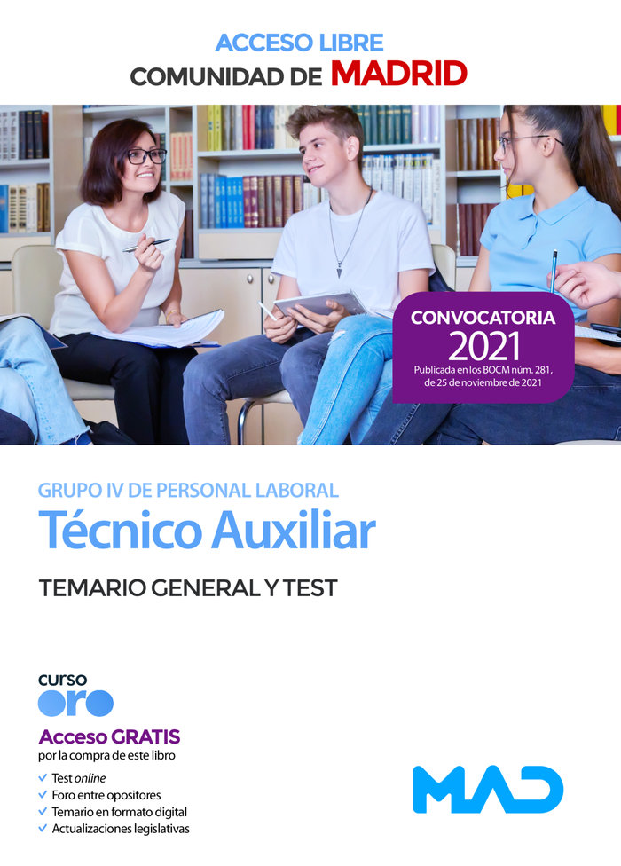 TECNICO AUXILIAR GRUPO IV COMUNIDAD MADRID (ACCESO