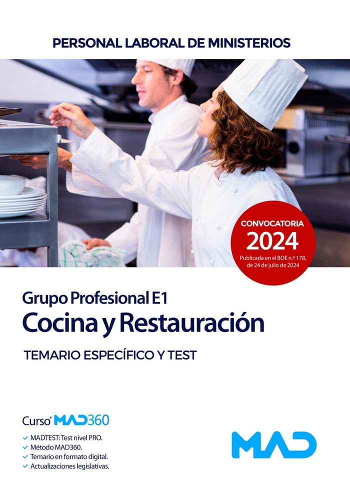 COCINA Y RESTAURACION GRUPO PROFESIONAL E1 TEMARIO ESPECIFI